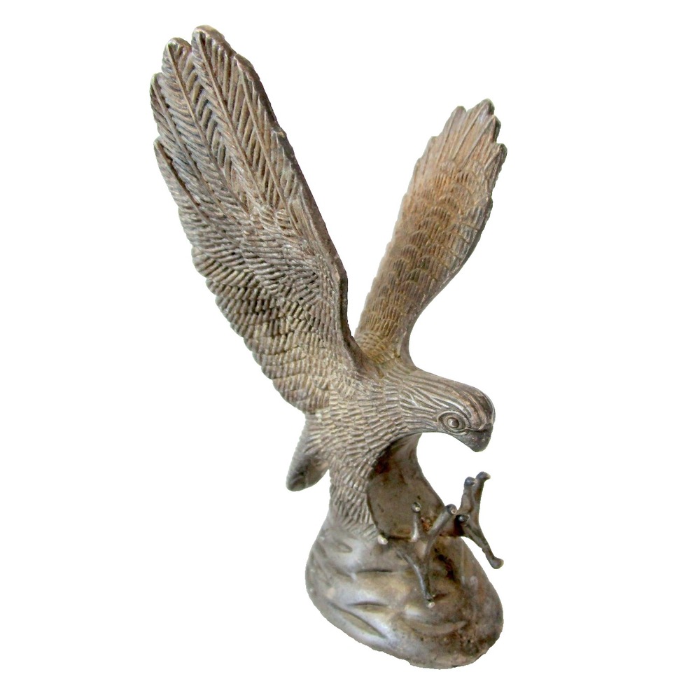 Hampshire Genuine Silverplated Eagle Sculpture Metal Figurine 5" Vintage
